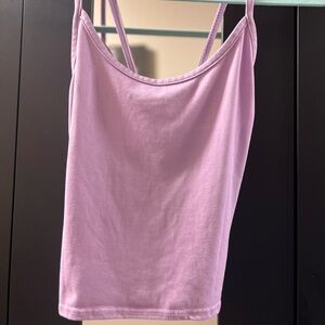 Elegant Lilac Crop Top with Spaghetti Straps